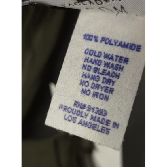 Vintage EDW Sheer Mesh Long Sleeve Top Size Medium Olive Green See Through Y2K - Picture 8 of 9